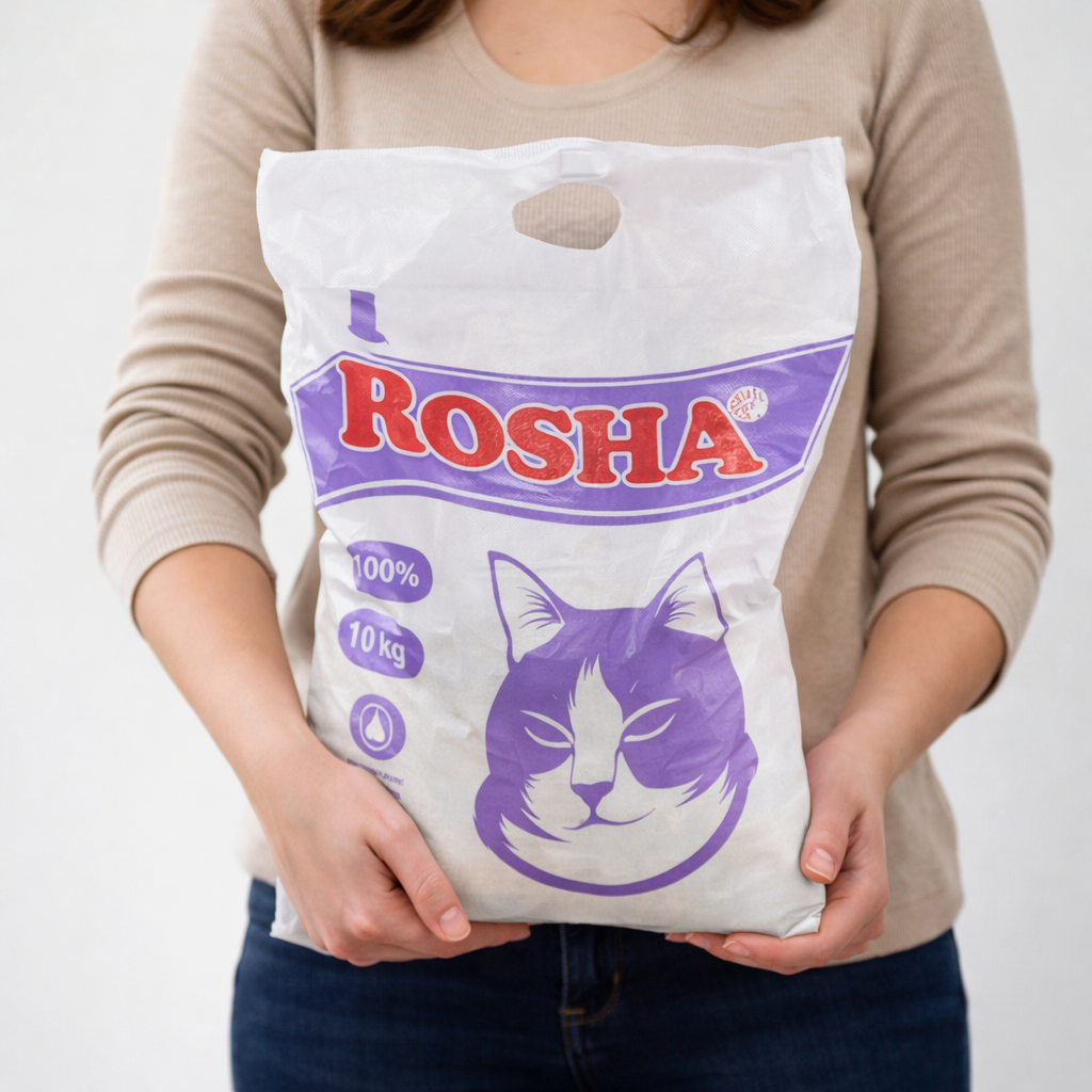 خرید قیمت و مشخصات خاک گربه روشا اکونومی از پت شاپ لنداف هانا | Rosha Economy Cat Litter