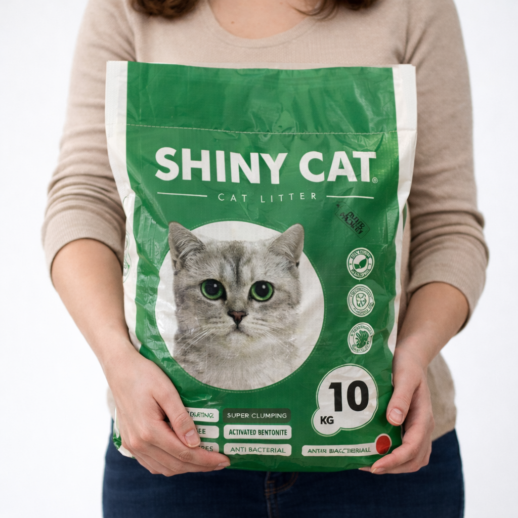 خرید ، قیمت و مشخصات خاک گربه شاینی از پت شاپ لنداف هانا | Shiny Cat Cat Litter