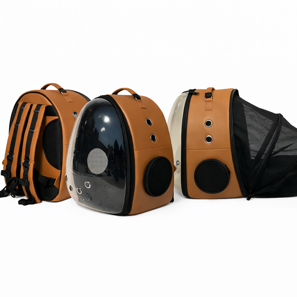 خرید ، قیمت و مشخصات کیف حمل سگ و گربه چرمی از پت شاپ لنداف هانا | Leather dog and cat carrier bag