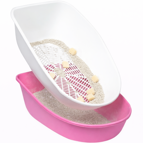 ظرف خاک دو لگن | Cat litter box 2 basins - Image 3