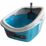 خرید ، قیمت و مشخصات ظرف خاک گربه لبه دار هپی پت مدل جورج از پت شاپ لنداف هانا | George's rimmed cat litter box