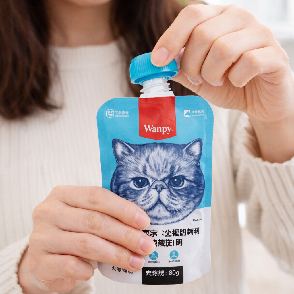 خرید ، قیمت و مشخصات پودینگ گربه ونپی مرغ از پت شاپ لنداف هانا | Wanpy Creamy Cat Pudding