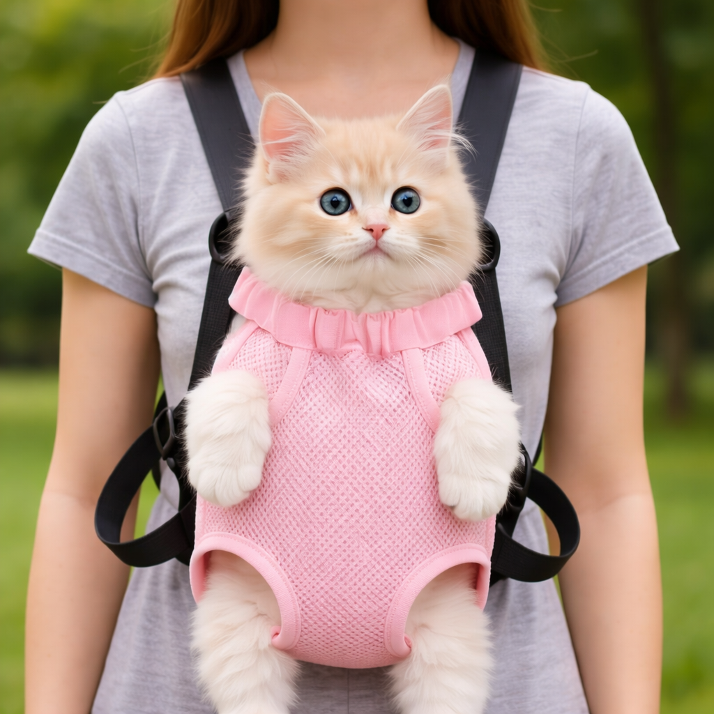 خرید ، قیمت و مشخصات آغوشی سگ و گربه از پت شاپ لنداف هانا | Pet Sling Carrier